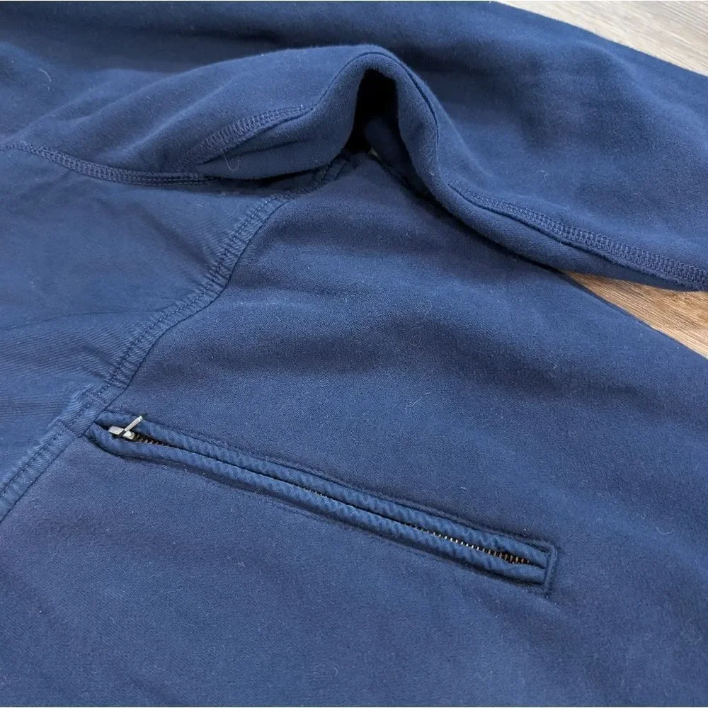 Polo Ralph Lauren Navy Hybrid Fleece Jersey Nylon Hooded Red Pony Jacket Sz XXL